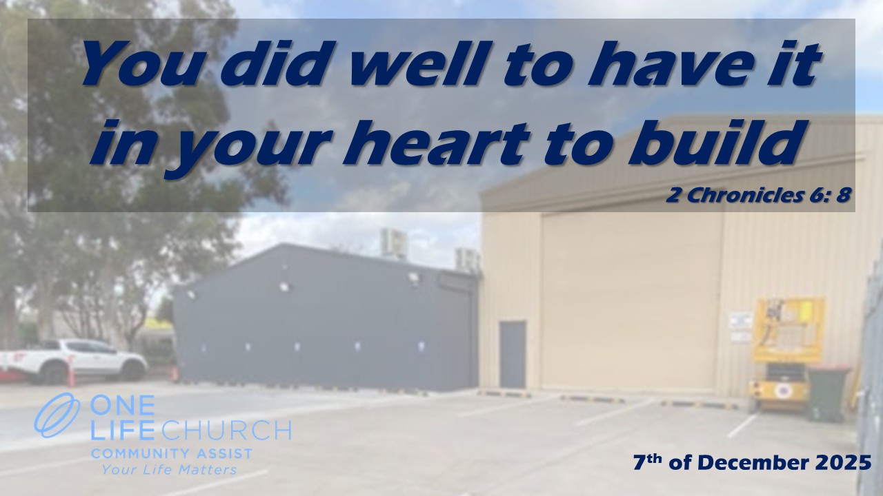 You did well to have it in your hand to build